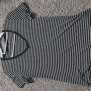 ABERCROMBIE Striped Small 4 / 6 Casual Wear Cotton Blend Soft Stretchy Tee Shirt
